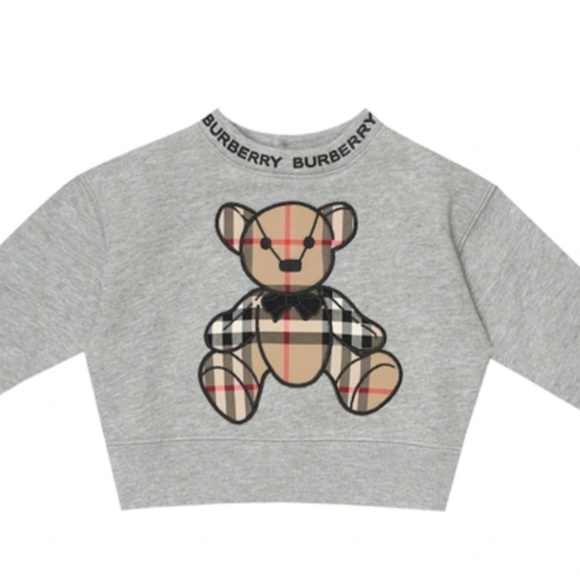 Burberry Baby Thomas Bear cotton sweater with button closure at back   12months - Picture 2 of 15